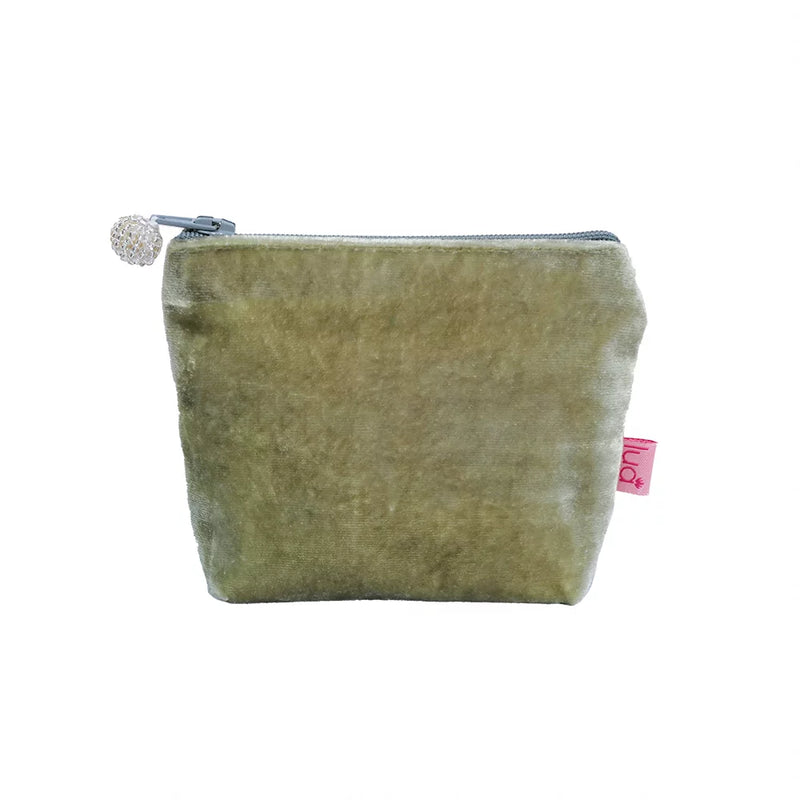 Pwrs Melfed - Gwyrdd | Velvet Purse - Dulcet Green