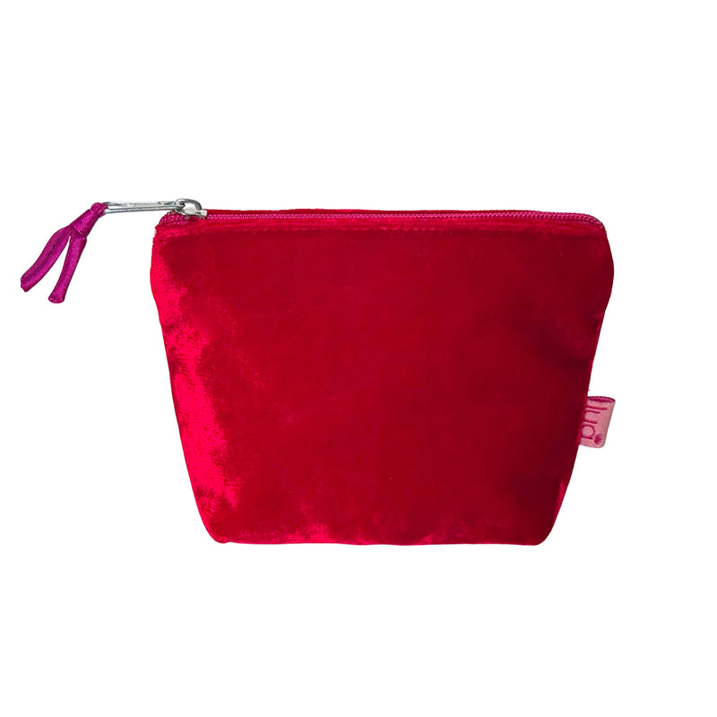 Pwrs Melfed - Coch | Velvet Purse - Ruby