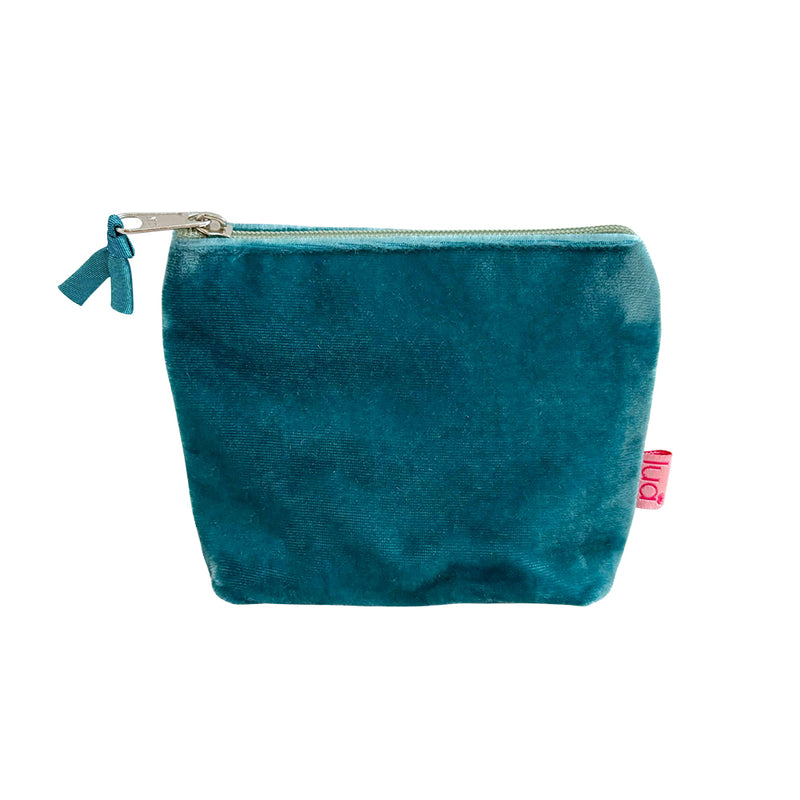 Pwrs Melfed - Gwyrddlas | Velvet Purse - Teal
