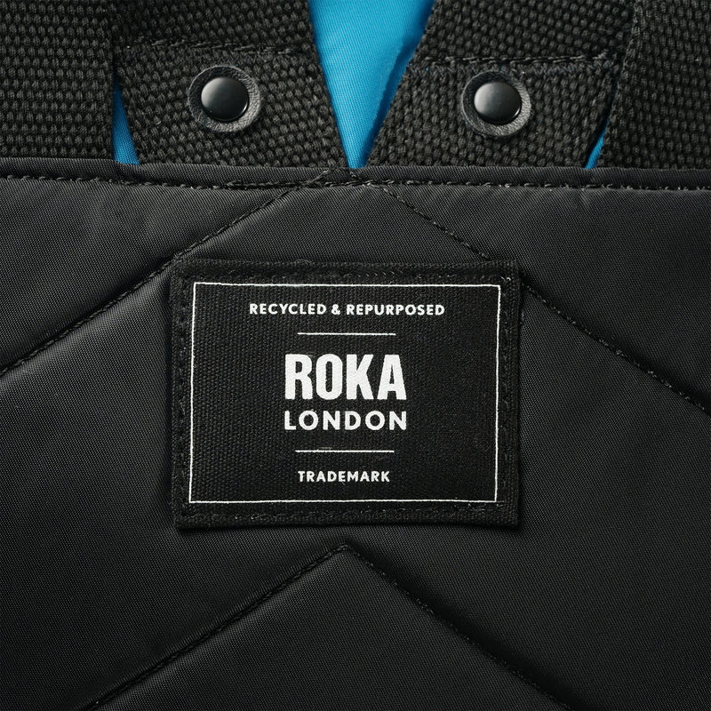 Bag Roka | ROKA Bantry B Small Creative Waste - Black & Sea Port (Nylon)