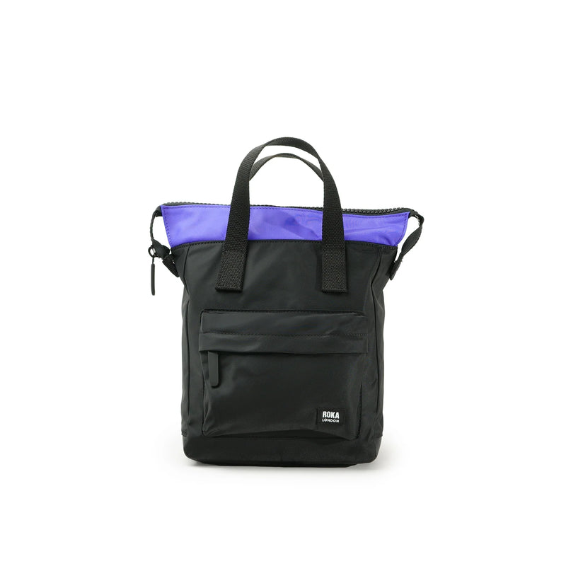 Bag Roka | ROKA Bantry B Small Creative Waste - Black & Simple Purple (Nylon)