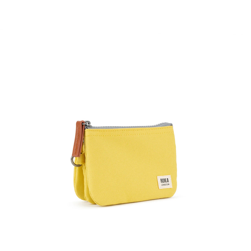 Pwrs Roka | ROKA Carnaby Small Wallet - Lemonade (Recycled Canvas)