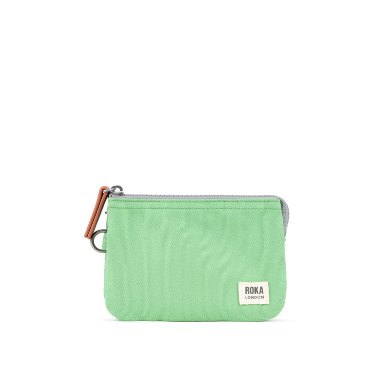 Pwrs Roka | ROKA Carnaby Small Wallet - Peppermint (Recycled Canvas)