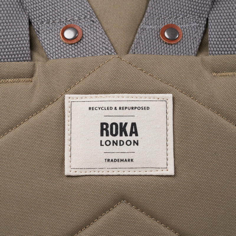 Bag Roka | ROKA Finchley A Medium - Taupe (Recycled Canvas)