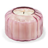 Cannwyll Bersawrus - Pinc | Ripple Glass Candle - Desert Peach