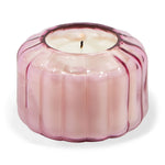 Cannwyll Bersawrus - Pinc | Ripple Glass Candle - Desert Peach