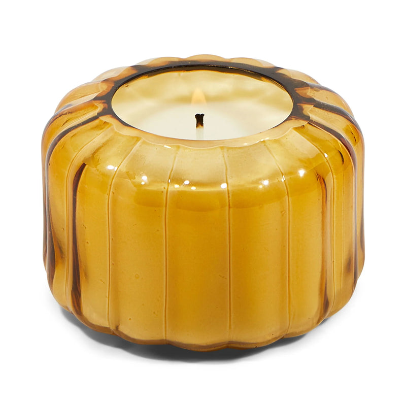 Cannwyll Bersawrus - Ember Aur  | Ripple Glass Candle - Golden Ember