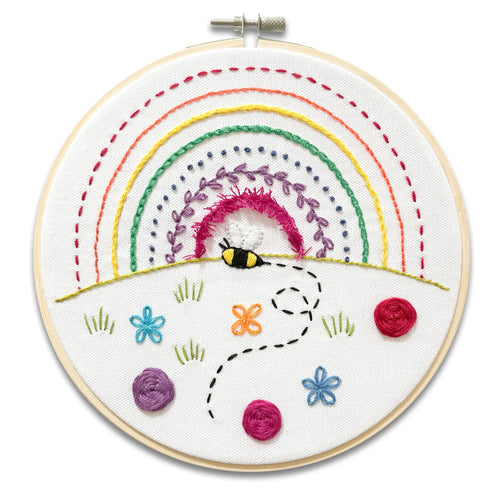 Pecyn Brodwaith Enfys | Rainbow Sampler Embroidery Kit