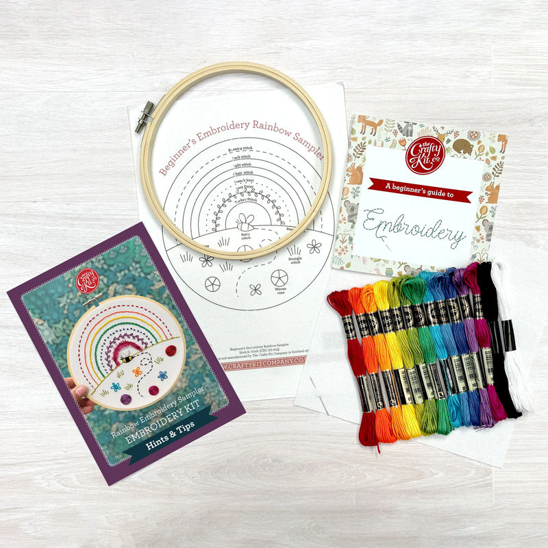 Pecyn Brodwaith Enfys | Rainbow Sampler Embroidery Kit