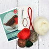 Pecyn Ffeltio Nodwydd - Robin Goch | Needle Felting Craft Kit - Red Robin