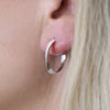 Clustdlysau Arian | Sterling Silver Earrings - Twist Hoop