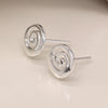 Clustdlysau Styd Arian | Sterling Silver Studs - Spiral
