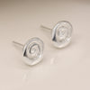 Clustdlysau Styd Arian | Sterling Silver Studs - Spiral