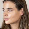 Clustdlysau Styd Arian | Sterling Silver Studs - CZ Paws