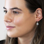 Clustdlysau Arian | Sterling Silver Earrings - Tree Heart