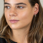 Clustdlysau Arian | Sterling Silver Earrings - Simple Hinged Hoop