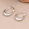 Clustdlysau Arian | Sterling Silver Earrings - Simple Hinged Hoop