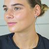 Clustdlysau Styd Arian | Sterling Silver Studs - Faceted Heart