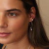 Clustdlysau Styd Arian | Sterling Silver Studs - Faux Pearl Flower