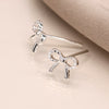 Clustdlysau Styd Arian | Sterling Silver Stud Earrings - Little Bow