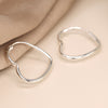 Clustdlysau Arian | Sterling Silver Earrings - Heart Hoop