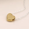 Cadwen Arian - Calon Aur | Silver Necklace - Gold Heart