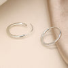 Clustdlysau Arian | Sterling Silver Earrings - Little Hammered Hoop