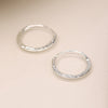 Clustdlysau Arian | Sterling Silver Earrings - Little Hammered Hoop
