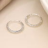 Clustdlysau Arian | Sterling Silver Earrings - Little Hammered Hoop