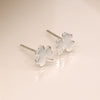 Clustdlysau Styd Arian | Sterling Silver Stud Earrings - Clover