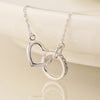 Cadwen Arian - Calon a Chylchyn | Silver Necklace - Linked Heart & Hoop