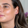 Clustdlysau Styd Arian | Gold Plated Sterling Silver Studs - Double Star