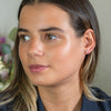 Clustdlysau Styd Arian | Sterling Silver Stud Earrings - Knotted Yarn