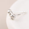 Clustdlysau Styd Arian | Sterling Silver Stud Earrings - Knotted Yarn