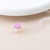 Cadwen Arian | Silver Necklace - Pink Opal Heart