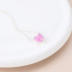 Cadwen Arian | Silver Necklace - Pink Opal Heart