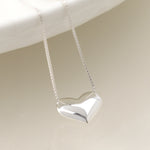 Cadwen Arian - Calon | Sterling Silver Necklace - Heart and Box Chain