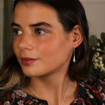 Clustdlysau Arian | Sterling Silver Earrings - Smooth Drop