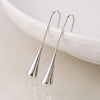 Clustdlysau Arian | Sterling Silver Earrings - Smooth Drop