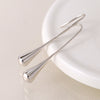 Clustdlysau Arian | Sterling Silver Earrings - Smooth Drop