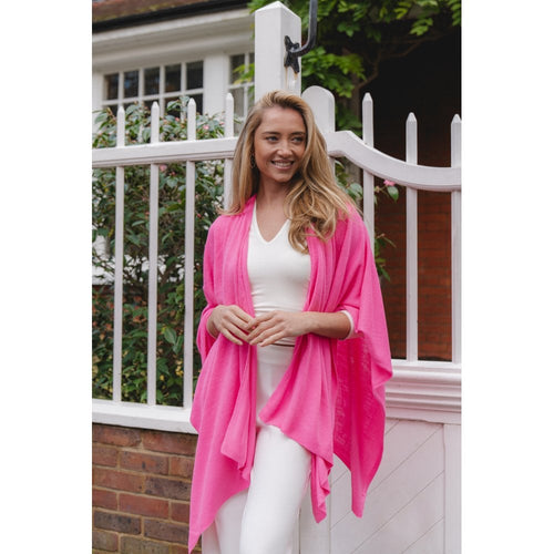 Siôl Tilly - Pinc | Tilly Knitted Wrap – Fuchsia