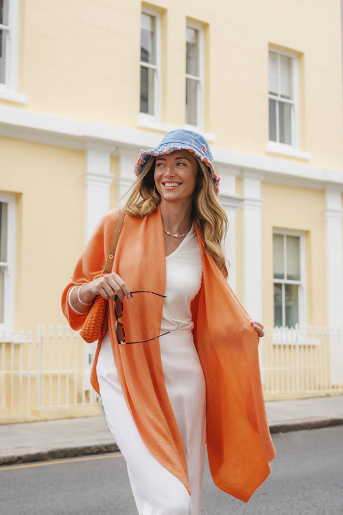 Siôl Tilly - Sherbet | Tilly Knitted Wrap – Sherbet