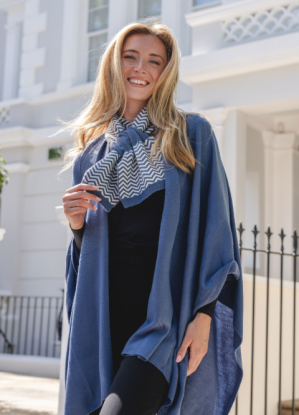 Sgarff Linda - Glas | Linda Scarf - China Blue