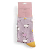 Sanau - Teulu Defaid | Miss Sparrow Socks - Sheep Family Lilac