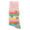 Sanau - Pawennau a Streips | Miss Sparrow Socks - Paw Prints & Stripes