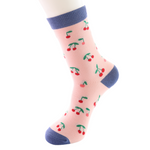 Sanau - Ceirios Bach | Miss Sparrow Socks - Mini Cherries Light Pink