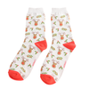 Sanau - Ceirw a Chelyn | Miss Sparrow Socks - Reindeer & Holly