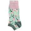 Sanau Treinyrs - Blodau Bach | Miss Sparrow Trainer Socks - Ditsy Flowers Mint