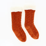 Sanau Sliper - Oren | Chenille Slipper Socks - Burnt Orange