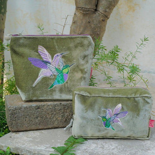 Pwrs Melfed - Colibryn | Velvet Purse - Hummingbird